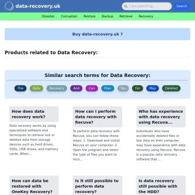 Screenshot data-recovery.uk