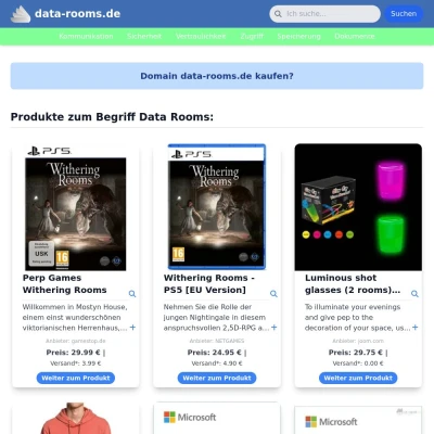 Screenshot data-rooms.de