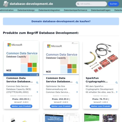 Screenshot database-development.de