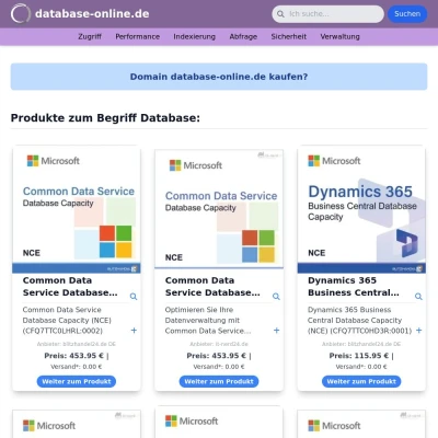 Screenshot database-online.de