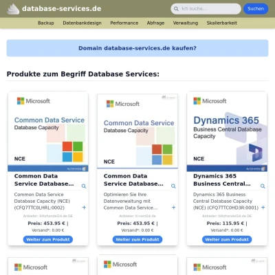 Screenshot database-services.de