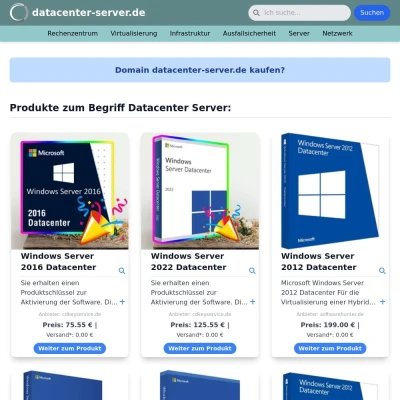 Screenshot datacenter-server.de