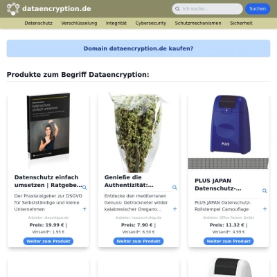 Screenshot dataencryption.de