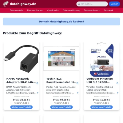 Screenshot datahighway.de