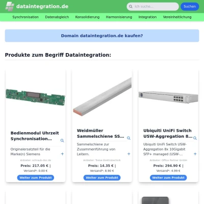 Screenshot dataintegration.de