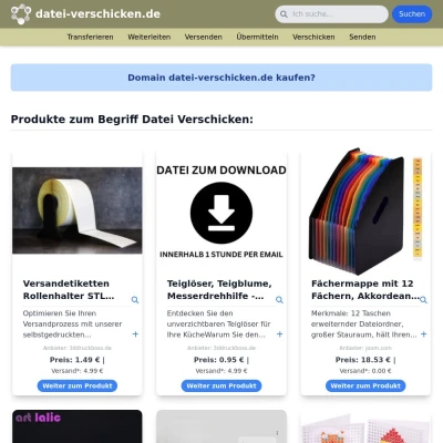 Screenshot datei-verschicken.de