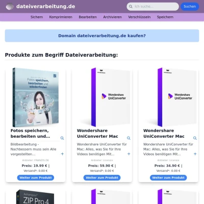 Screenshot dateiverarbeitung.de