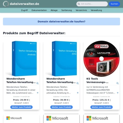 Screenshot dateiverwalter.de