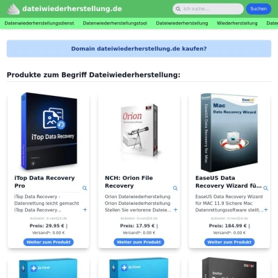 Screenshot dateiwiederherstellung.de