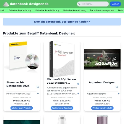Screenshot datenbank-designer.de