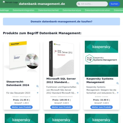 Screenshot datenbank-management.de