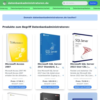 Screenshot datenbankadministratoren.de