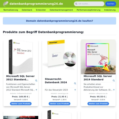 Screenshot datenbankprogrammierung24.de