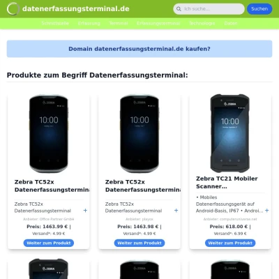 Screenshot datenerfassungsterminal.de