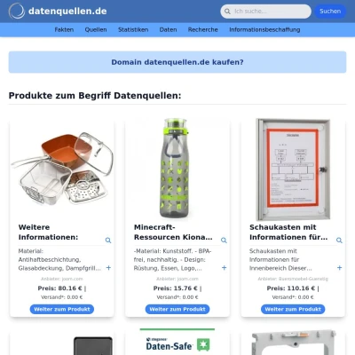 Screenshot datenquellen.de