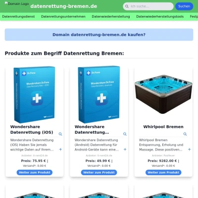Screenshot datenrettung-bremen.de