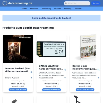 Screenshot datenroaming.de