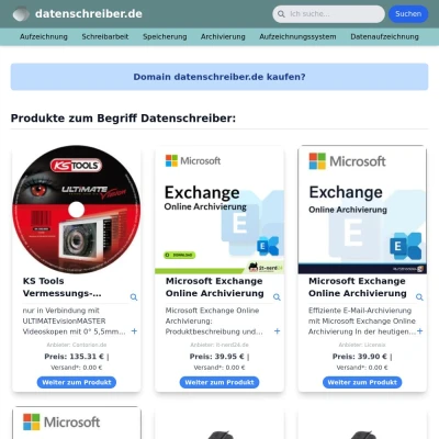 Screenshot datenschreiber.de