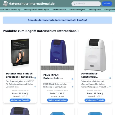 Screenshot datenschutz-international.de