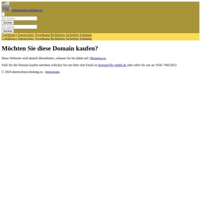 Screenshot datenschutzschulung.eu