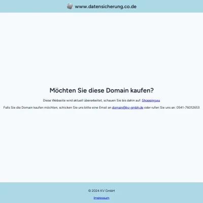 Screenshot datensicherung.co.de