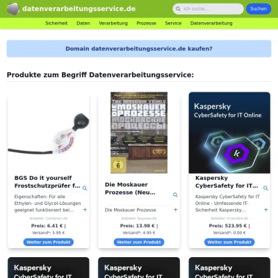 Screenshot datenverarbeitungsservice.de