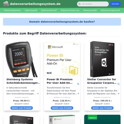 Screenshot datenverarbeitungssystem.de