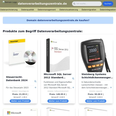 Screenshot datenverarbeitungszentrale.de