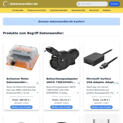 Screenshot datenwandler.de