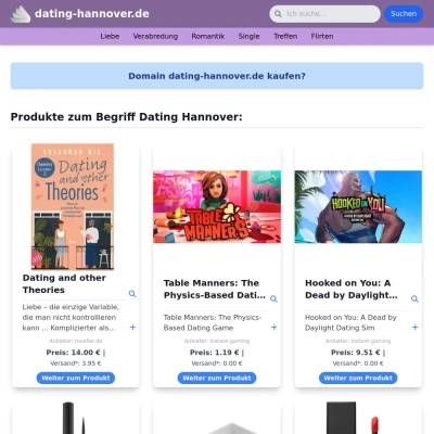 Screenshot dating-hannover.de