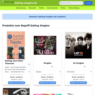 Screenshot dating-singles.de