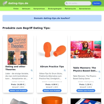 Screenshot dating-tips.de