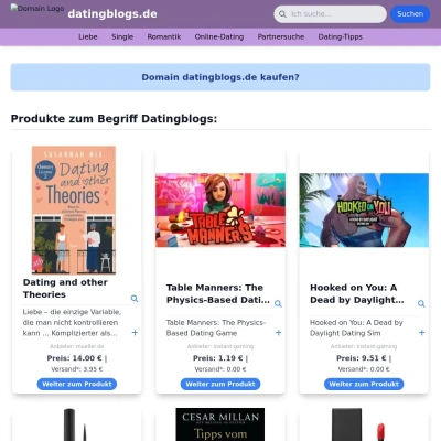 Screenshot datingblogs.de