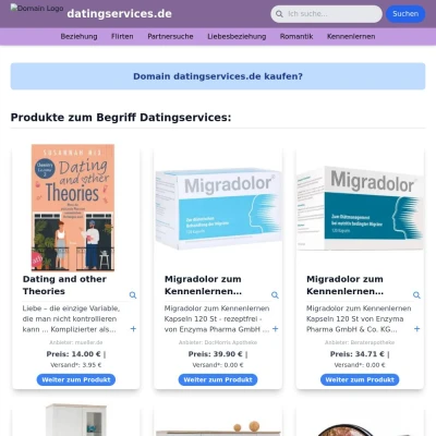 Screenshot datingservices.de