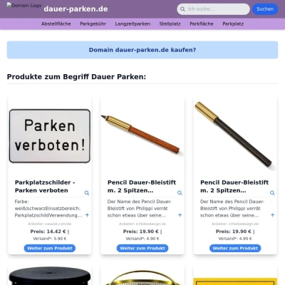 Screenshot dauer-parken.de