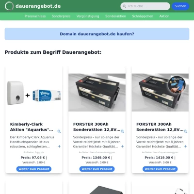 Screenshot dauerangebot.de