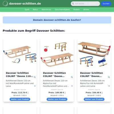 Screenshot davoser-schlitten.de