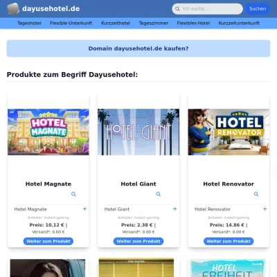 Screenshot dayusehotel.de