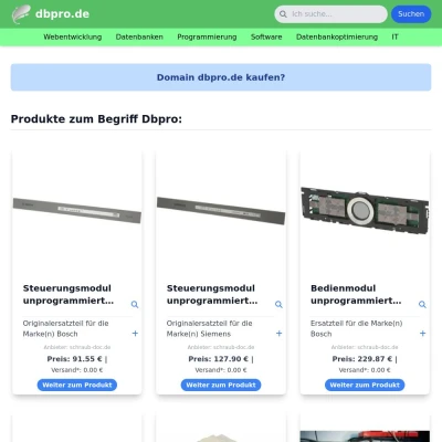 Screenshot dbpro.de
