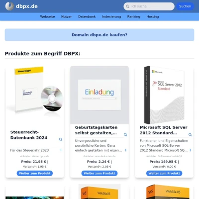 Screenshot dbpx.de