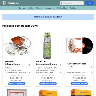 Screenshot dbwp.de