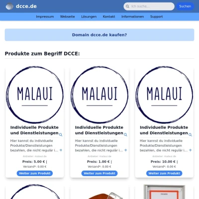 Screenshot dcce.de
