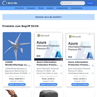 Screenshot dccr.de