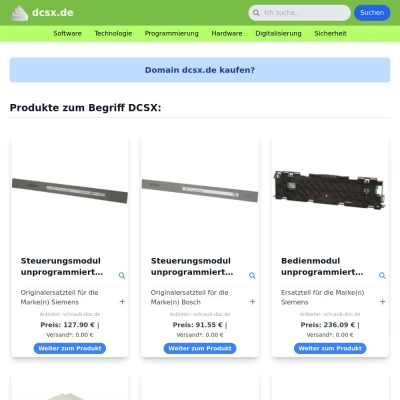 Screenshot dcsx.de