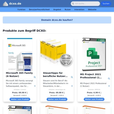Screenshot dcxo.de