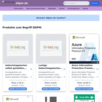 Screenshot ddpm.de