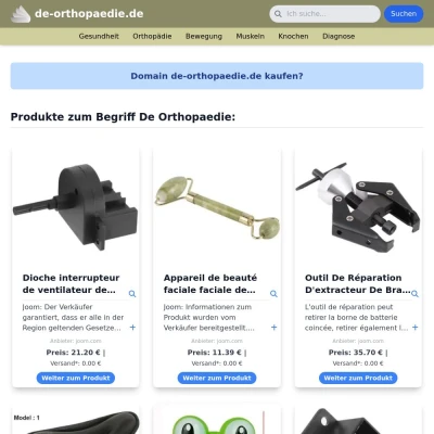 Screenshot de-orthopaedie.de