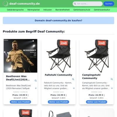 Screenshot deaf-community.de