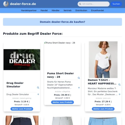 Screenshot dealer-force.de