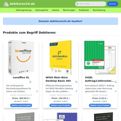 Screenshot debitoren24.de